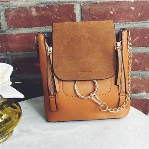 Brown purse backpack!